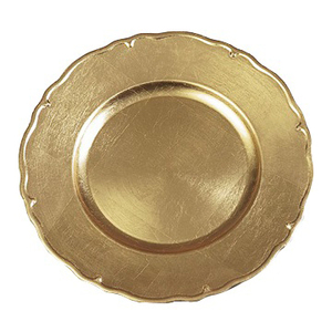 Plateaux de service de luxe pour hôtels, plateaux de service de restauration, finition plaquée or, assiettes de service, vaisselle, plateaux en métal - Product Image 1