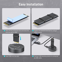 Aluminio nuevo diseño portátil m.2 USB C 10Gbps PCIe NVMe SSD case Dock M2 NGFF SATA estación de acoplamiento