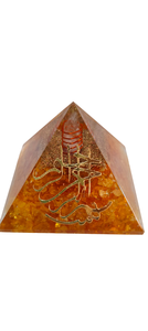 Pyramide islamique d'onyx orange Orgone vente en gros de pyramides islamiques vente en gros de cristaux d'Amayra exportations de cristaux - Product Image 2
