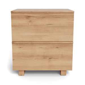 Modern Acacia Decorative Nightstand Rosewood Accent Storage Cabinets with 2 Drawers - Product Image 1