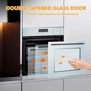 Horno de vapor empotrado de 24 pulgadas con convección y horneado, potente horno eléctrico de 3000W - Product Image 6