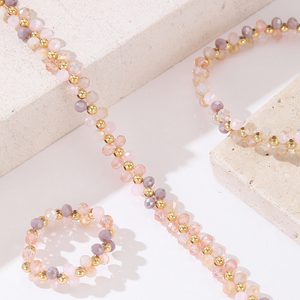 bohemian <b>crystal</b> jewelry <b>set</b> party style fashion jewelry Colorful <b>crystal</b> jewelry Bohemia style <b>set</b> Stackable lock - Product Image 3