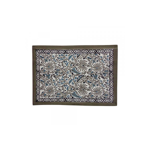 Tapis de table en lin exquis lot de 2 blocs à la main en toile de coton imprimé motif rayé Style moderne couture pour les mariages usage domestique - Product Image 5