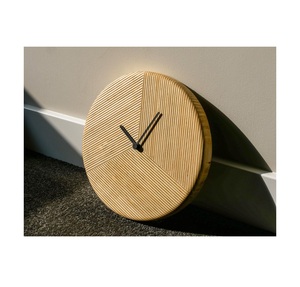 Horloge murale en bois indien pur bord vivant bois d'olivier rustique prix d'usine en inde la plupart des ventes écologiques - Product Image 1