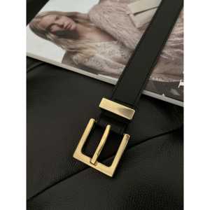 เข็มขัดโลหะสำหรับผู้หญิงพร้อมหัวเข็มขัดทรงสี่เหลี่ยมและดีไซน์แบบบริดจ์ - Product Image 3