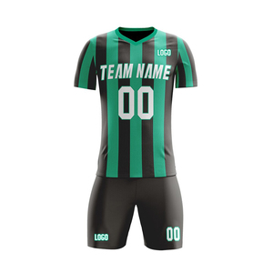 Venta caliente Diseño libre Uniforme de fútbol para hombres Trajes deportivos en línea Jersey de fútbol negro Uniforme Jersey de fútbol - Product Image 2