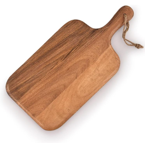 Planche à découper en bois personnalisée d'usine Planche à découper en bois d'acacia pour légumes avec poignée par crescent crafts - Product Image 1