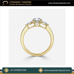 เครื่องประดับผู้หญิงสุดหรู1.8 tcw และ8.14ชุบทองผู้หญิงเครื่องประดับกรัมแหวนหมั้นเพชรโมอิสซาไนต์กลมตัด - Product Image 4