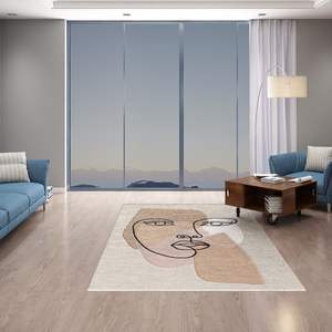 Durabilité et confort motif abstrait brodé peluche laine soie mélange ensembles de tapis tuftés à la main pour la décoration intérieure - Product Image 6