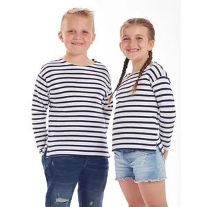 T-shirt pour enfants bio et durable de style breton – Articles promotionnels - Product Image 1