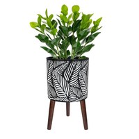 Exclusif Qualité Métal Unique Noir Et Blanc Couleur Designer Métal Fleurs Pots Et Jardinières Maison Et Jardin Accessoires Fourniture