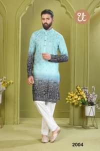 Kurta elegante para hombres con patrón intrincado y detalles de estilo Kurta perfecto para ocasiones festivas y bodas - Product Image 3