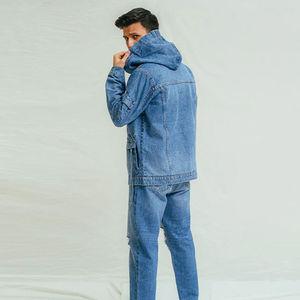 Chaqueta Vaquera Negra para Hombre, la Más Cómoda, con Precio Económico de Calidad, Chaqueta Vaquera Negra al Por Mayor para Hombre - Product Image 5