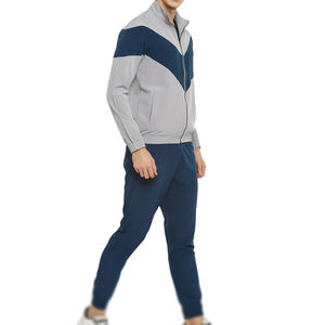 Survêtement de haute qualité 100% survêtements en coton pour hommes Logo personnalisé survêtements de sport actifs décontractés pour hommes - Product Image 3