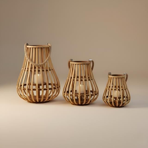 Faroles de Bambú Artesanales para Iluminación Decorativa y Diseño de Interiores - Product Image 3