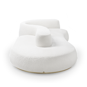 Sofá KAY Contemporáneo de Tela Bouclé, Sofá Individual Convertible para Sala de Estar, Extensible y Ajustable para Esquina, Ideal para Casa o Apartamento - Product Image 3