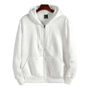 Streetwear avec fermeture éclair complète à manches longues couleur unie personnalisée collection hiver sweats à capuche pour hommes sweat à capuche décontracté pour hommes - Product Image 2