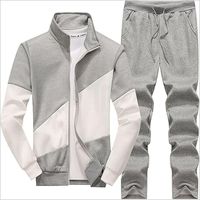 Ensemble de survêtement unisexe noir et blanc imprimé avec capuche, veste zippée intégrale et pantalon, respirant, en mélange de coton et polyester écologique