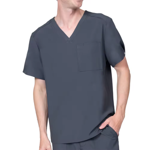 Conjunto de uniforme médico para hombre, tela de sarga de LICRA transpirable cómoda, logotipo personalizado, marca personalizada, suministro ODM - Product Image 3