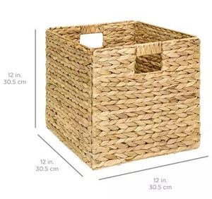 Wholesale Foldable <b>Water</b> <b>Hyacinth</b> <b>Storage</b> <b>Basket</b> Collapsible Home Organizer Made in Vietnam Factory - Product Image 1