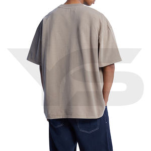 Camiseta de algodón de gran tamaño de calidad de primera clase para hombre, ropa de Jersey de peso pesado con logotipo personalizado impreso, ropa personalizada de talla grande - Product Image 3