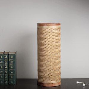 <b>Long</b> Cylinder Minimalistic Eco-friendly Handmade Indoor Bamboo <b>Lamp</b> Shades for Table <b>Lamps</b> Bed Table <b>Lamp</b> - Product Image 5