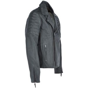 Vente en gros pakistanaise de vestes en cuir et toile col montant veste de moto décontractée d'hiver pour hommes Service OEM - Product Image 4