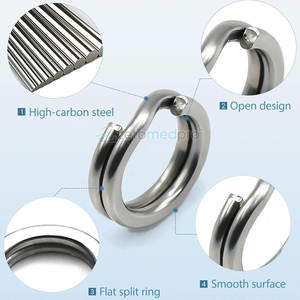Anneaux de pêche en acier inoxydable, parfaits pour les leurres et les hameçons, résistants à la rouille, solides et fiables pour les pêcheurs - Product Image 2