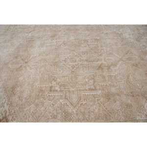 Tapis vintage surdimensionné 8,2 x 10,9 pieds, tapis persan turc brun - Product Image 4