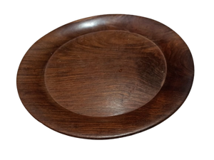 Ensemble de trois bols de service à salade ronds en bois au design vintage naturel, sans danger pour les aliments. - Product Image 4