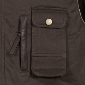 2025 personnalisé de haute qualité broderie moto gilet en cuir pour hommes motard mode porter avec 5 dimensions poche vêtements extérieurs - Product Image 4