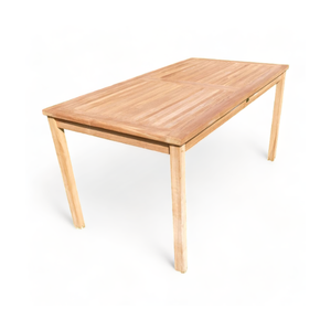 Table de patio rectangulaire moderne en bois de teck 6 meubles de jardin extérieurs pour les repas Villa extérieure restaurants hôtels appartements - Product Image 3