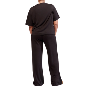 Ensemble de yoga confortable pour femmes en grande taille avec tissu extensible doux, coupe décontractée, vêtements de sport confortables pour la maison - Product Image 2