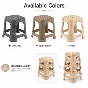 Stackable PP Plastic Stool Household Step Seat Indoor Outdoor Bathroom Kitchen Garden Utility Stool for Home Furniture Use - Product Image 4