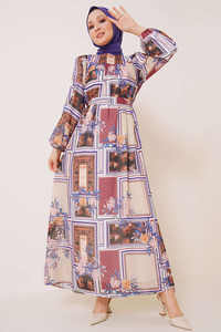 Robe islamique modeste pour femmes pour la nouvelle saison d'été Abaya caftan tunique en coton satiné Dubaï mode musulmane Design turc - Product Image 2