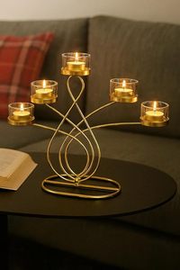 Support de bougie en métal unique et luxueux pour la décoration de la maison, support de bougie pour table de mariage, décoration de pot à bougie pour la maison - Product Image 4