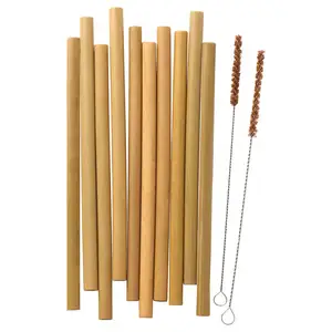 Paille de bambou biodégradable/Produit en bambou/Ensemble de pailles réutilisables en bambou Vente d'usine du Vietnam