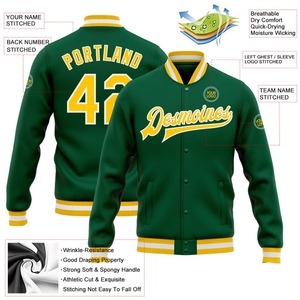 <b>Men's</b> Custom Logo College Baseball <b>Jacket</b> with <b>Leather</b> Sleeves Embroidered Varsity Letterman Black Winter Coat with Embroidery - Product Image 2