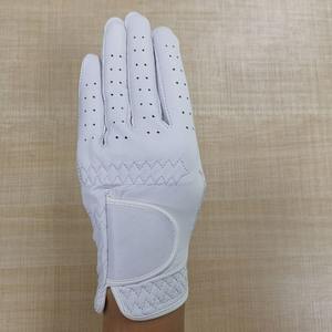 Gauche-Droite Gants de golf en peau de mouton souples et respirants personnalisés de haute qualité antidérapants en cuir Cabretta - Product Image 2