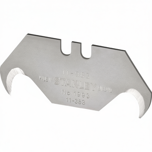 For Stanley 2-11-983 L50xB19xS0.65mm <b>Hook</b> Blade Utility Knife Without Hole 10 Pieces Per Dispenser - Product Image 3