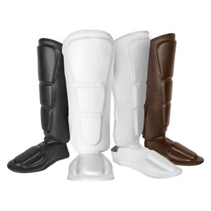 <b>Shin</b> and Instep <b>Guards</b> for <b>Muay</b> <b>Thai</b> Boxing and Martial Arts Combat Durable Leather material <b>shin</b> <b>Guards</b> Customized - Product Image 1