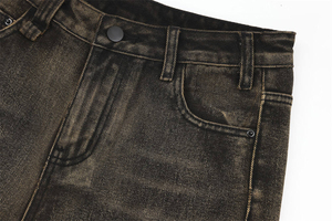 2025 Wholesale Factory <b>Men's</b> customized high quality <b>men</b> Denim Shorts Mid Waist Straight Loose Pants for Summer shorts <b>Jeans</b> - Product Image 3