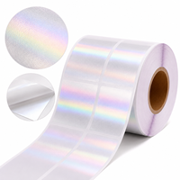 Papier autocollant holographique imperméable, feuilles d'étiquettes imprimables personnalisées pour journaux