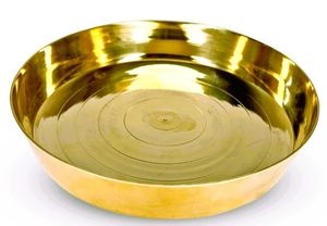 Brass Puja | Plato para Pooja, Thali, Bartan, Thambulam, Regalos de Diwali, Regalos de Cumpleaños, Karwa Chauth, Boda, Plato de Pétalos - Product Image 5