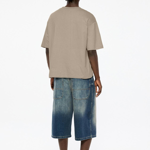 Venta al por mayor de los hombres Boxy Oversized Fit Blank O cuello camisetas 100% algodón último diseño disponible para la venta precio barato OEM personalizado - Product Image 2