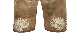 Novedades 2025 Pantalones cortos bávaros Oktoberfest tradicionales para hombres con estilo Lederhosen en color marrón personalizado - Product Image 3