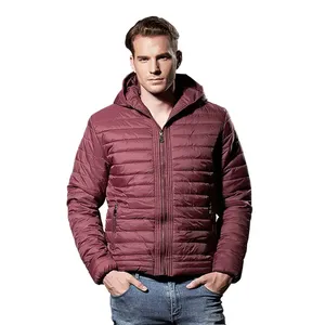 Outdoor Canvas Men's Stand Collar Front Logo Puffer Jacket with Custom Logo Eco-Friendly & Breathable - Product Image 1