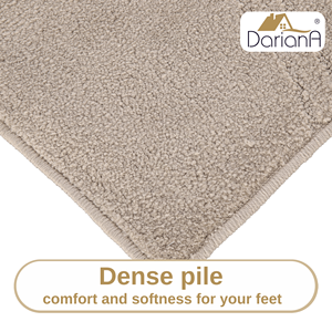 Ensemble de tapis de bain abstraits beiges, 2 pièces, rectangulaires, en coton tufté, avec dos antidérapant en caoutchouc, style moderne, lavables en machine - Product Image 5
