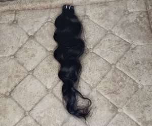 Extensiones de cabello indio Remy ondulado natural de 22 pulgadas Tejido de cabello de alto grado - Product Image 1