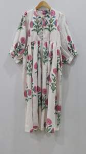 ชุดเดรสผ้าฝ้ายพิมพ์ลายดอกไม้ขนาดเล็กสำหรับผู้หญิง, เดรสผ้าฝ้ายพิมพ์ลายดอกสำหรับฤดูร้อน - Product Image 5